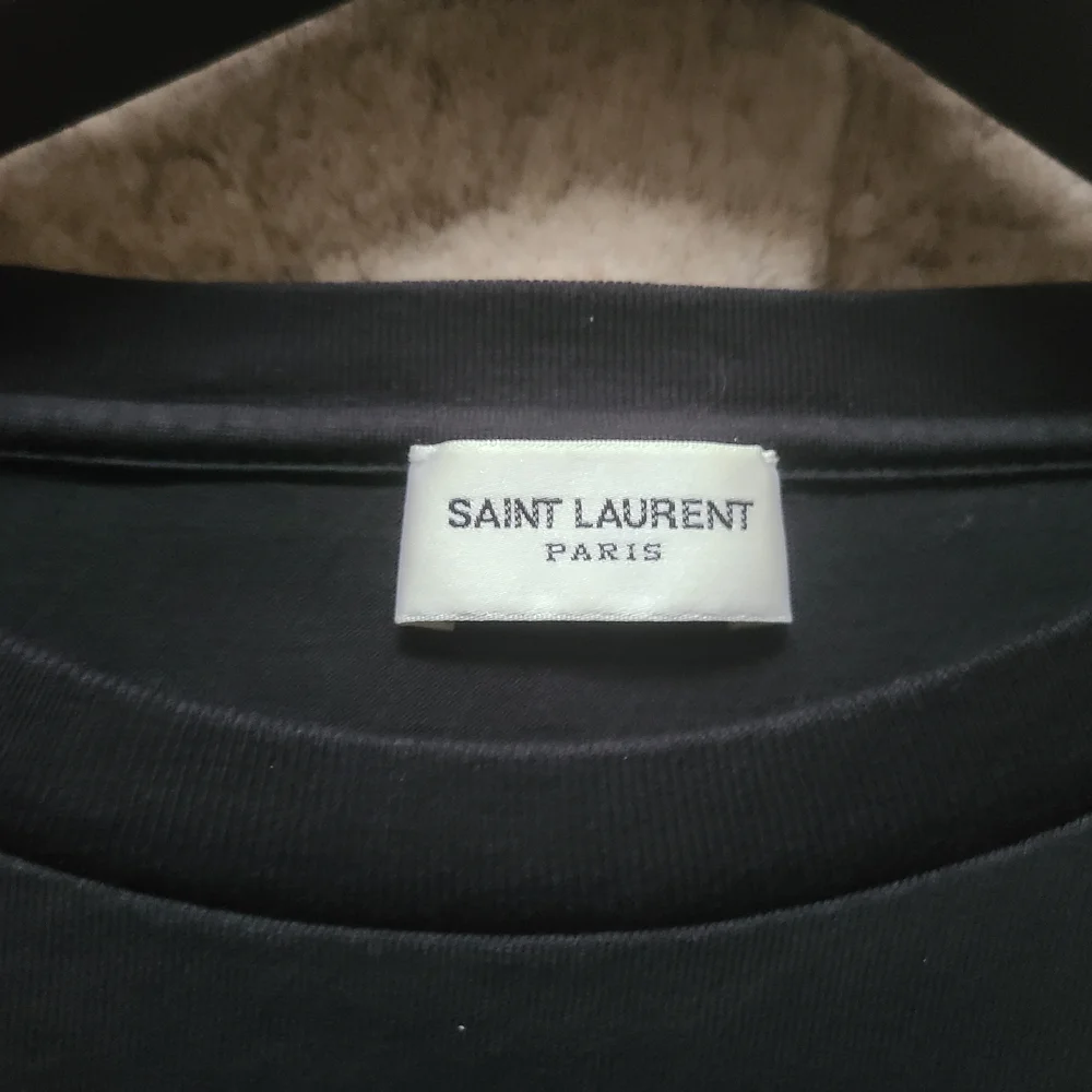 Saint Laurent Paris Black Short Sleeve Rive Gauche Tee - Picture 3 of 7